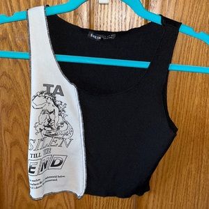 Split shirt black and white